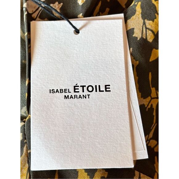 ISABEL MARANT ÉTOILE AMIRYA TOP in Brown Multi NWT Size 42/ US 10 - Picture 6 of 8